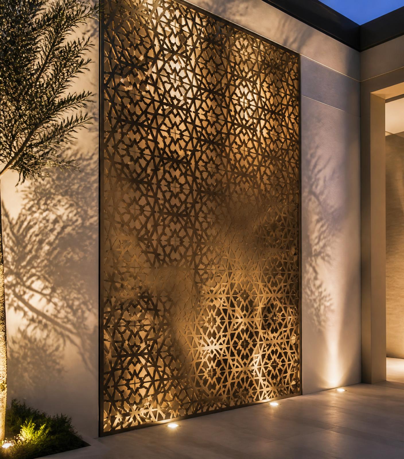 Laser-Cut Bronze Screen